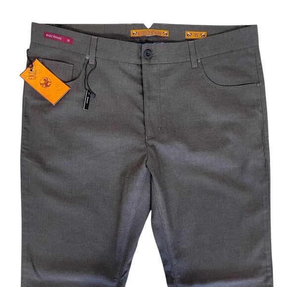 Enzo Tovare Berlin 20 Stretch Cotton Pant Straight Leg Sz 35 Casual Heritage NEW - Picture 2 of 15